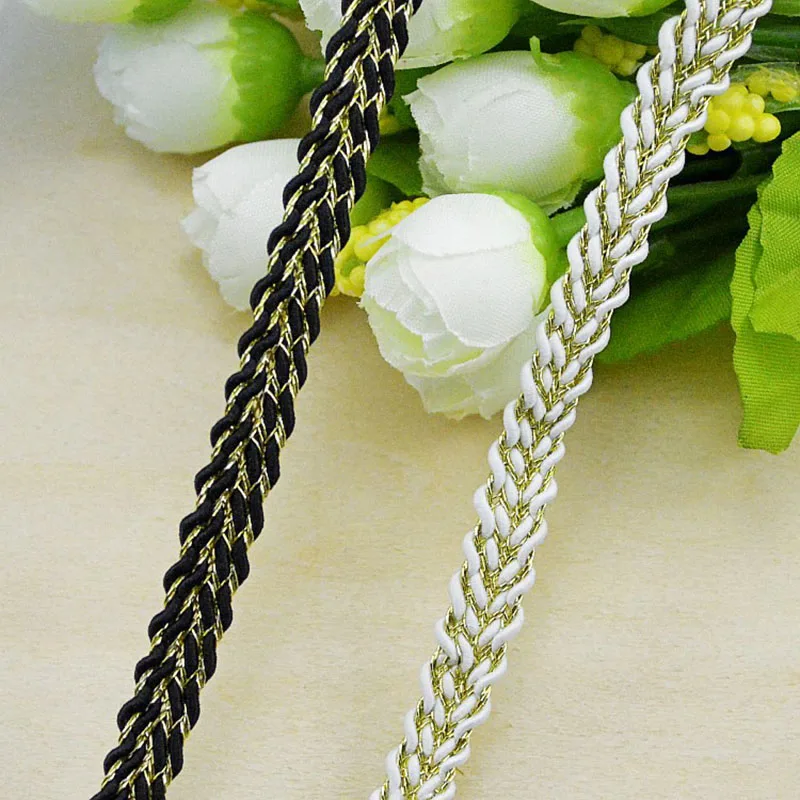 Wholesale DIY Designer Gold Thread Curved Lace Ribbon for Clothes