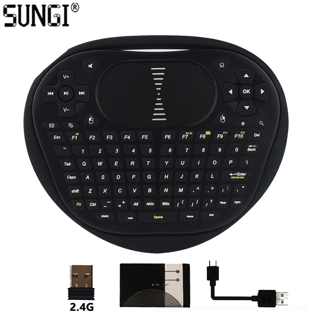 SUNGI T8 немецкая/английская Беспроводная мини клавиатура сенсорная панель с