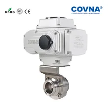 GB высокая производительность D24v вкл/выкл Тип санитарно быстрое зажимное соединение Электрический привод из нержавеющей стали клапан-бабочка