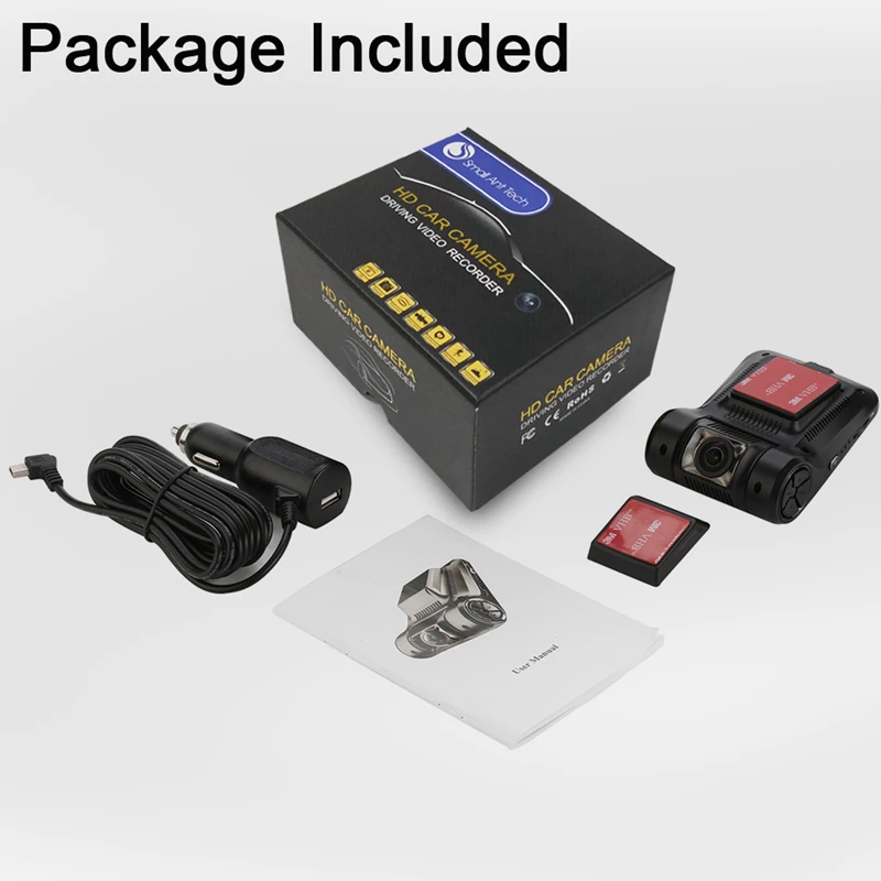 SmallAntTech Car DVR Wifi Dash Camera Cam Recorder Monitor Novatek 96658 Sony IMX323 Camcorder Registrator Full HD Night Version