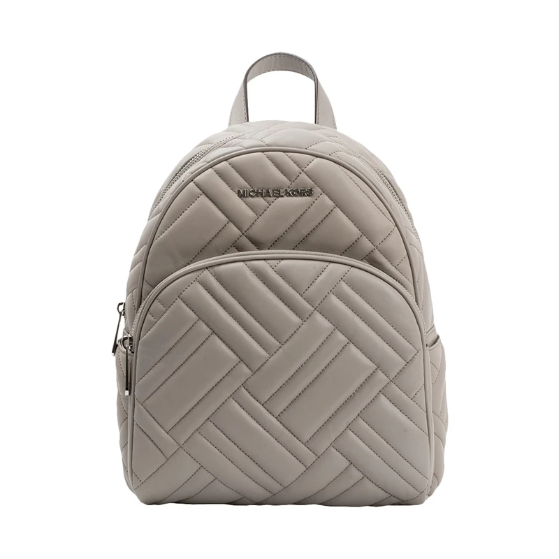 Майкл Корс ABBEY средний рюкзак сумка на плечо Стеганая Кожаная сумка 35F8SAYB6T - Цвет: gray 102161602
