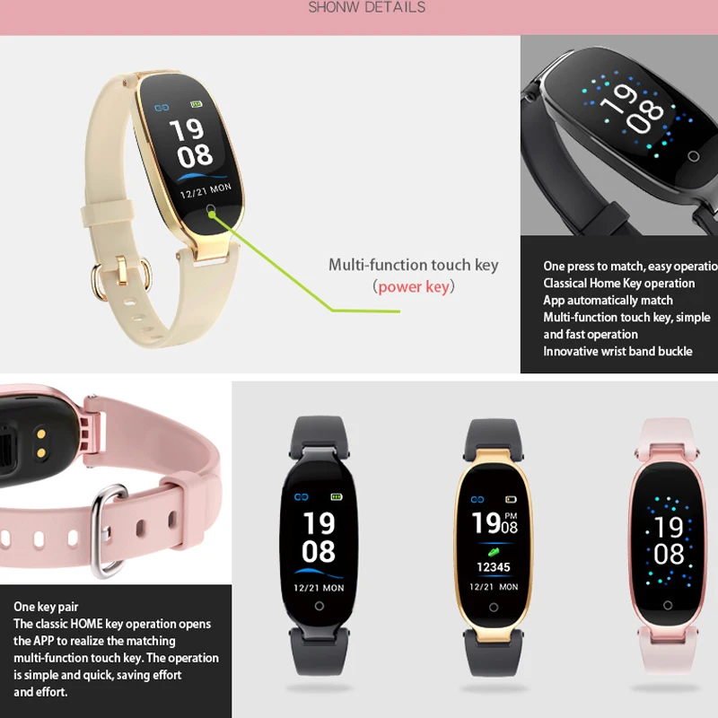 Новые умные часы S3 Смарт-часы для женщин Дамский монитор сердечного ритма шагомер фитнес-браслет Bluetooth часы подключенные Android IOS Телефон