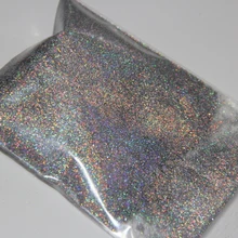 0,1 мм Размер 004 Холо Сверхтонкий Серебряный растворитель стойкий блеск для дизайна ногтей или другого украшения