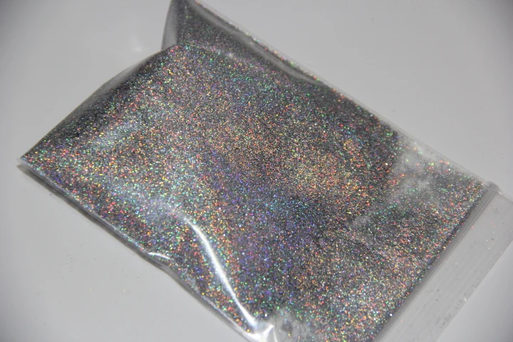 

0.1mm size 004 holo extra fine silver solvent resistant glitter for nail art or Other Decoration