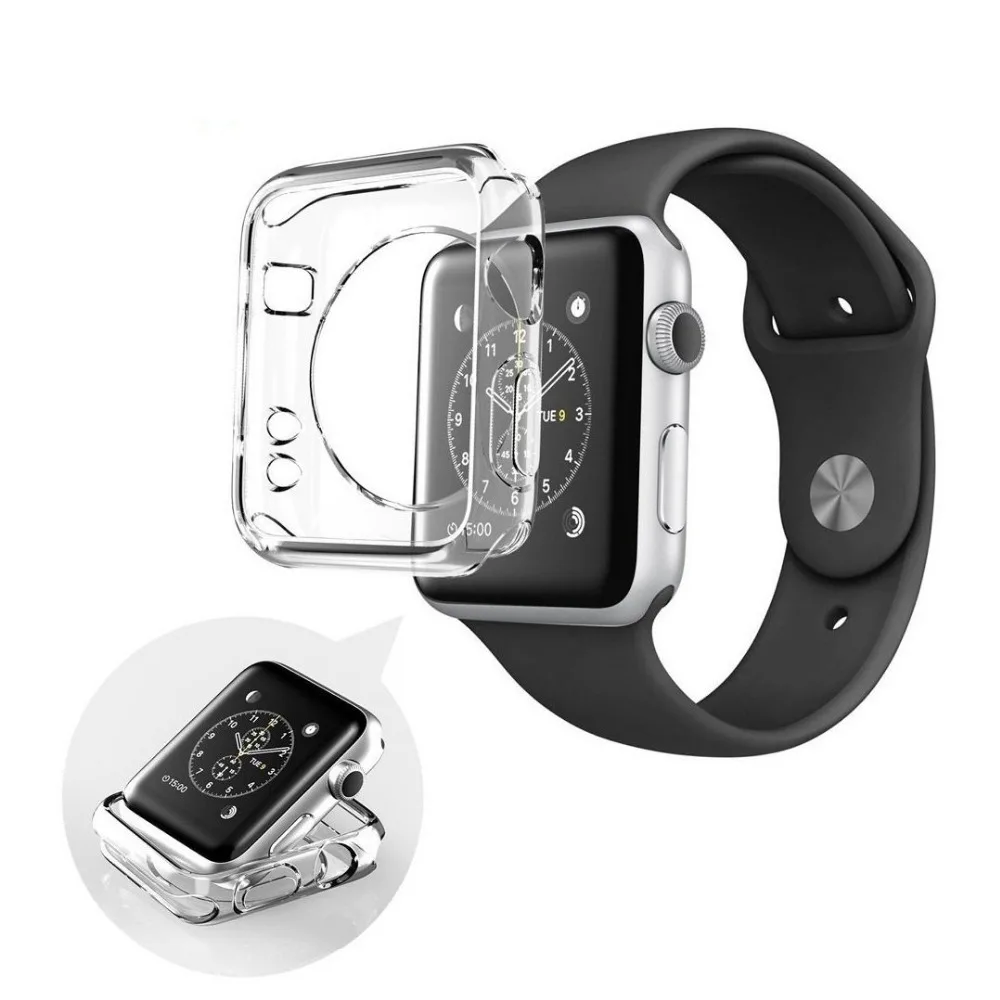 Для Apple Watch Case Series 3 1 2 38 мм 42 чехол из термополиуретана мягкая кожа прозрачные