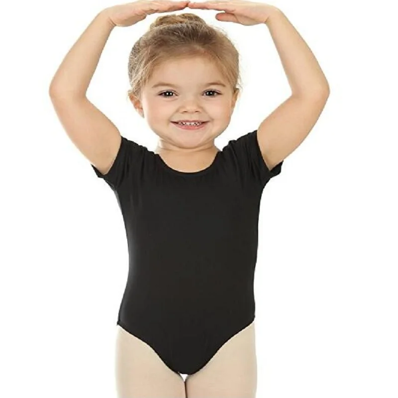 Icostumes Toddler Leotard Kids Girls' Basic Short Sleeve Leotard Dance 68C