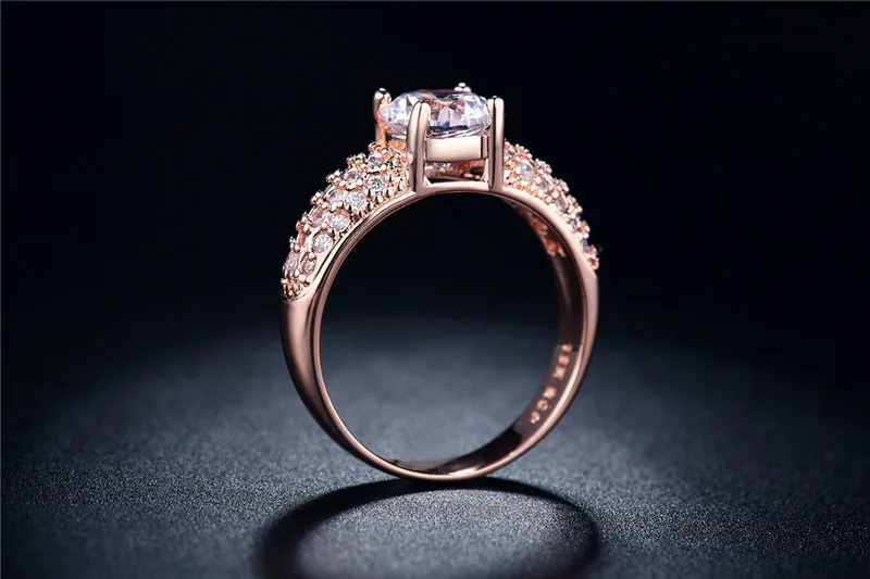 DODO Vintage Elegant Engagement Ring For Women Rose Gold Color Round CZ Rings For Prom Crystal Alliance Anillos Mujer Hot KDR3 (4)