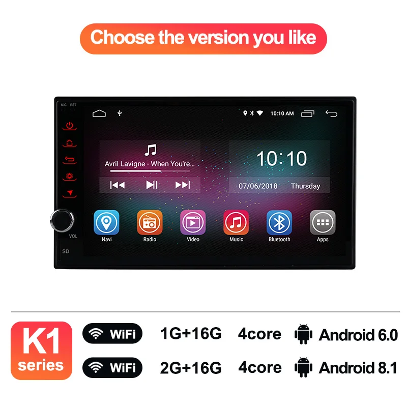 Flash Deal Ownice 2GB Android 8.1 Universal Radio Car dvd 2 din GPS Navigation Wifi Stereo Video 7" Car Multimedia Player Support Bluetooth 3