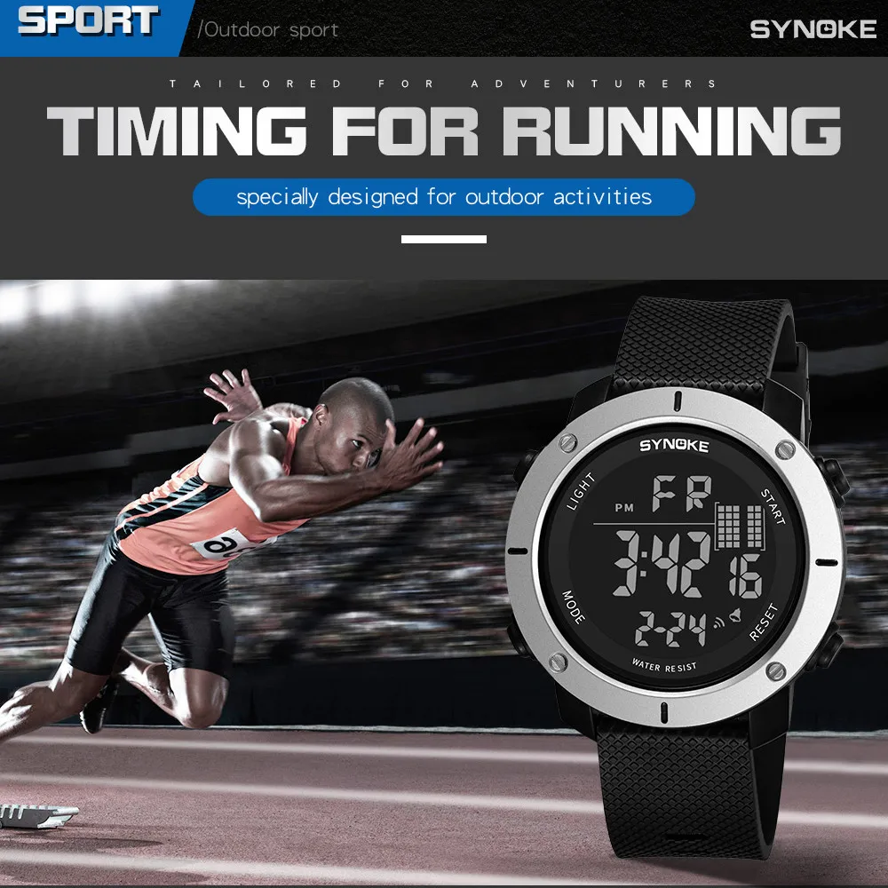 SYNOKE мужские спортивные часы Reloj Цифровой Hombre светодиодный наручные часы мужские часы Relogio Masculino Montre Homme военные электронные* A