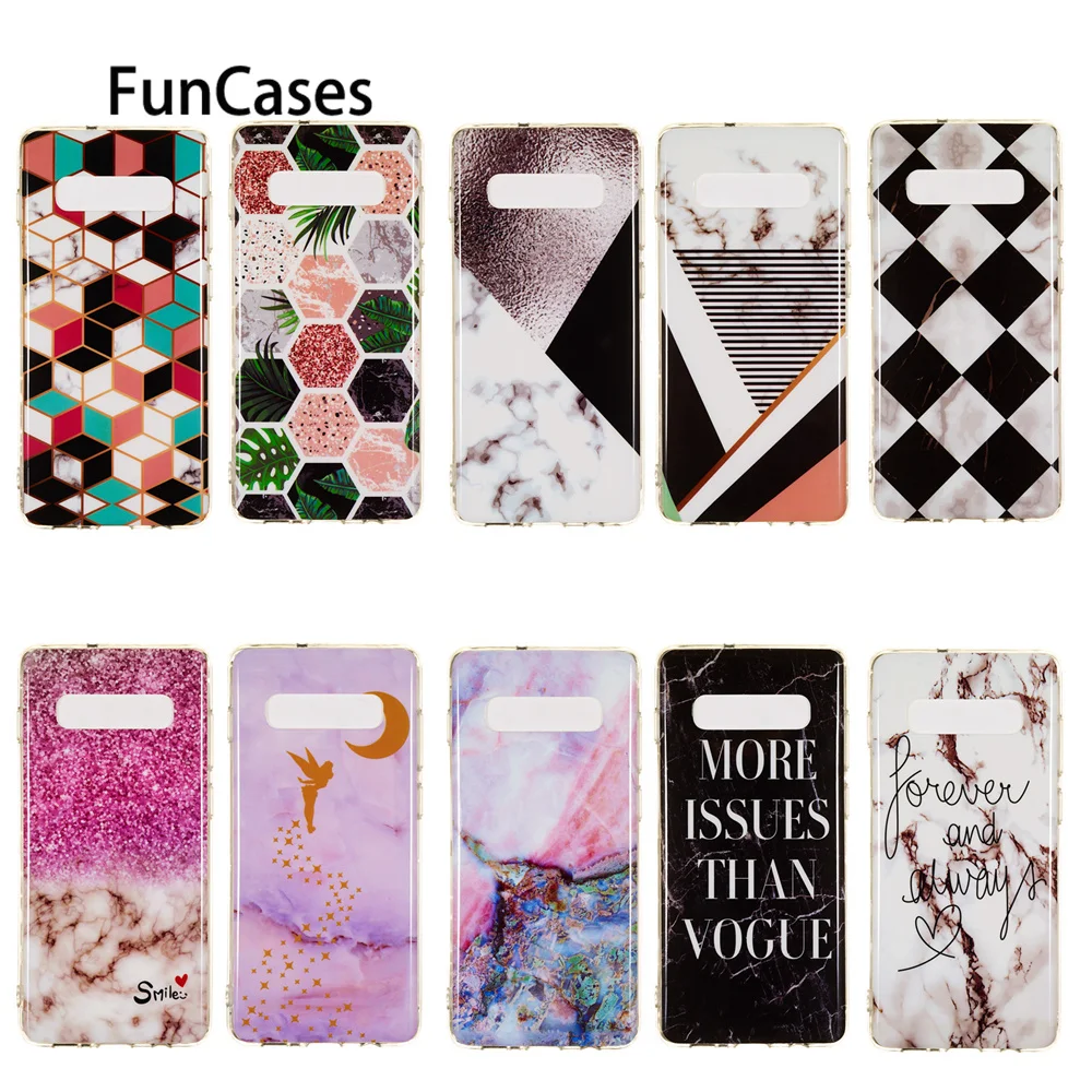 

Soft TPU Phone Cases For estuche Samsung S10 Plus Geometric Cool Cases Wallet Case sFor Para Samsung Galaxy case S10 Plus Etui