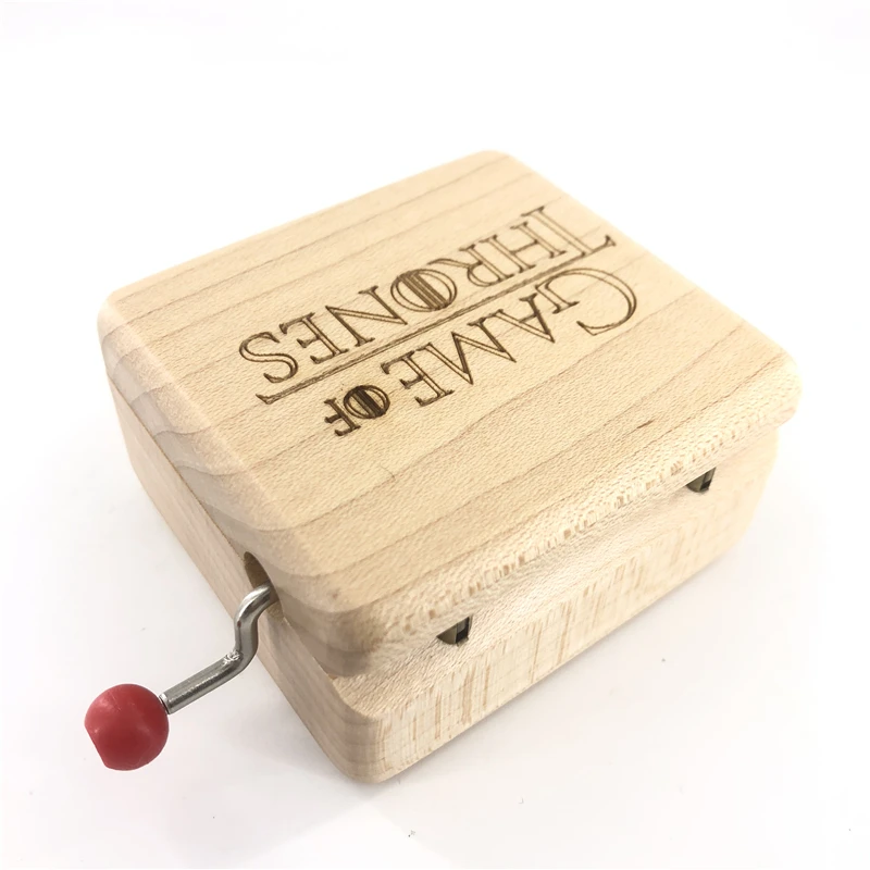 Anonyity деревянная рукоятка Игра престолов музыкальная шкатулка Рождественский сувенир Подарочная коробка подарок на день рождения поставка
