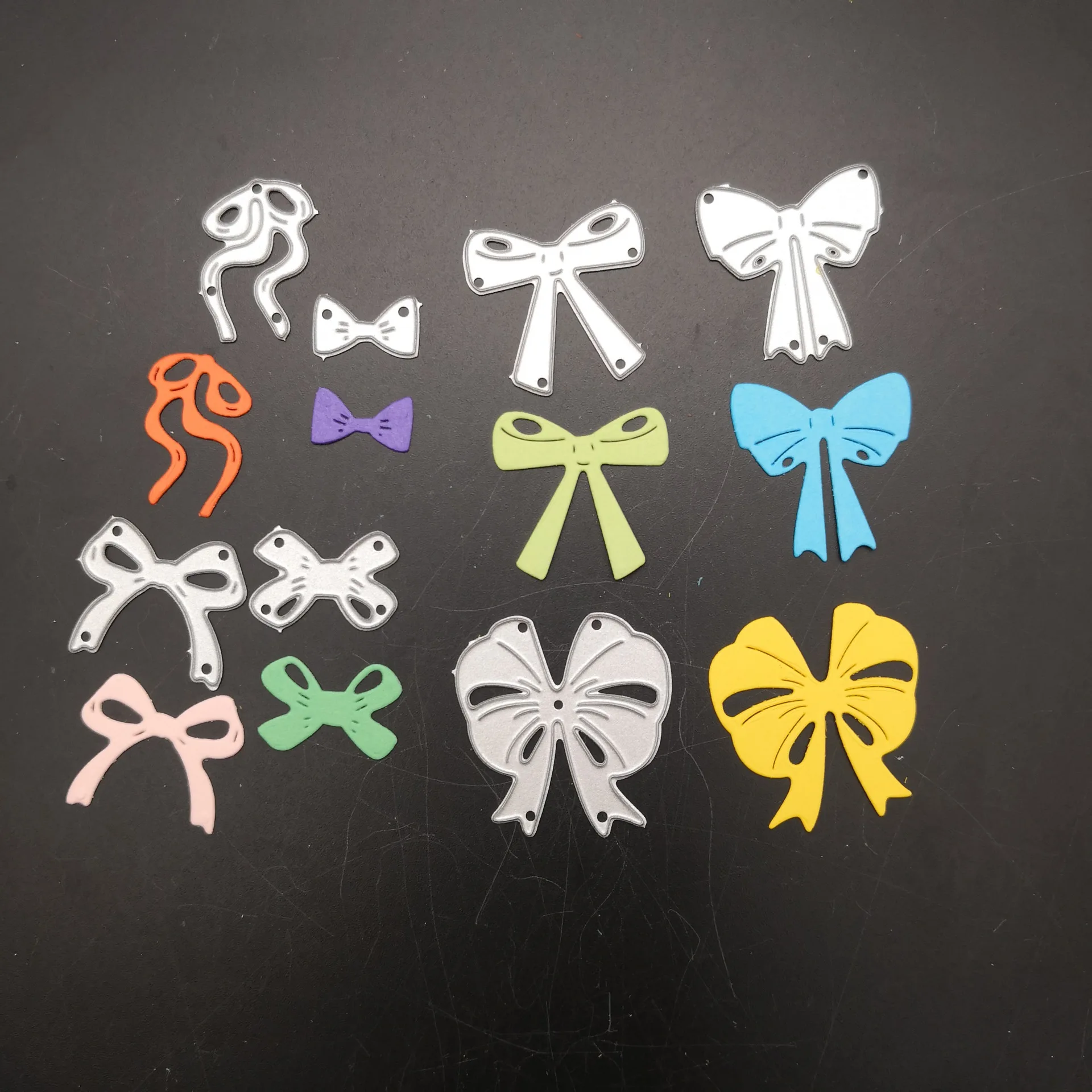 7pcs/set METAL CUTTING Butterfly Die CUT Bow Bowknot Tie Ribbon