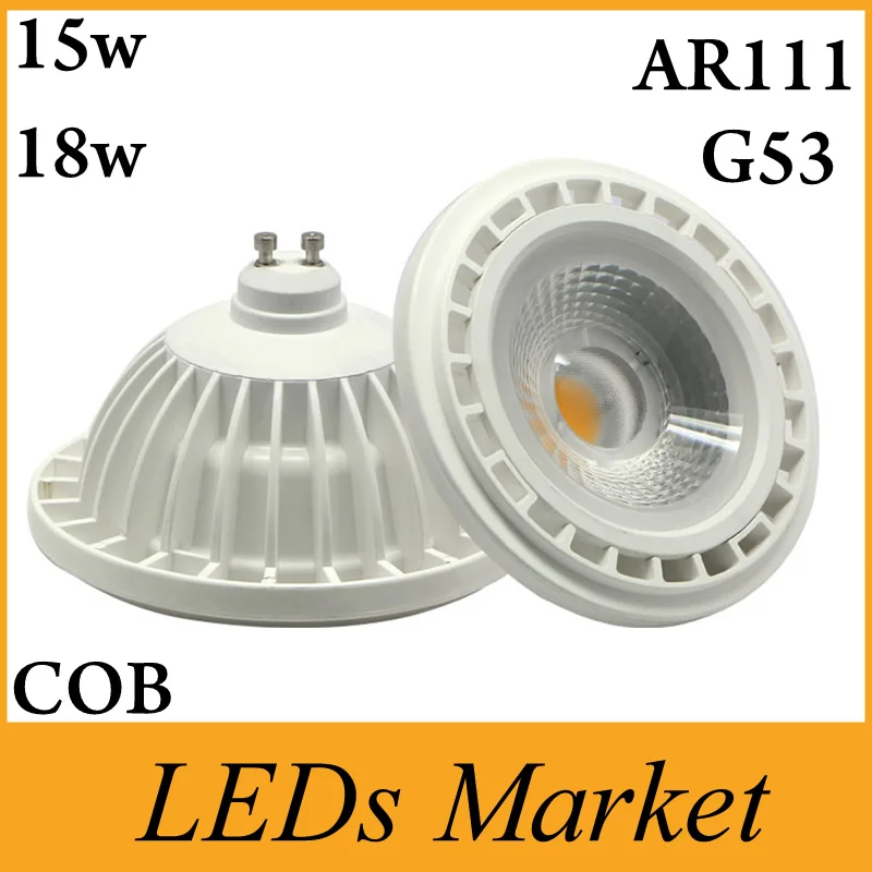 

AR111 18W 15W G53 cob LED lamp AC110-240V E27 dimmable led spotlight bulb led light with GU10 base