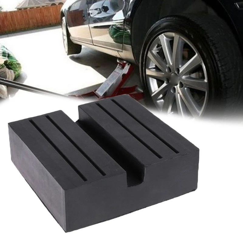 Repair Jack Rubber Guard Pad Slotted Frame Floor Black 75*75*25mm Car Universal Brand New Value