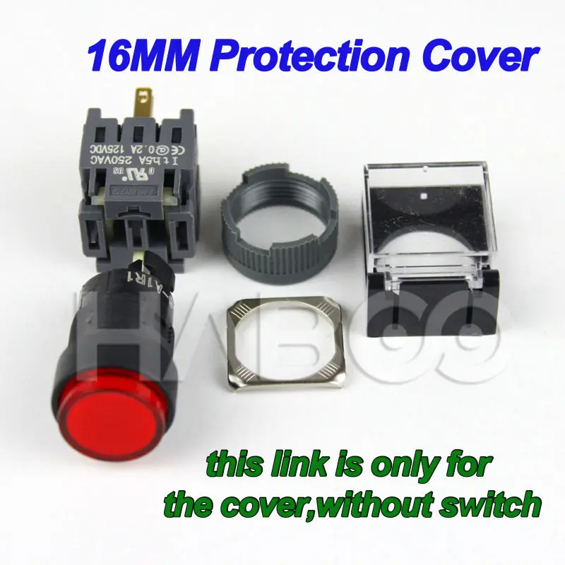 5pcs/lot dia.16mm push button switch protection cover keep type dust