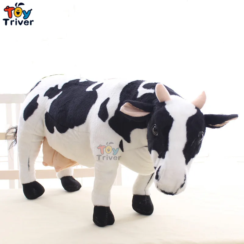 Creative Simulation Plush Dairy Cow Cattle Toy Stuffed Aniaml Toys Doll Baby Kids Birthday Gift Home 2