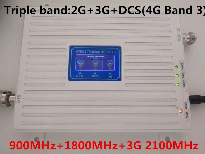 

Newest Hot Third-band 2G 3G 4G GSM 900 1800 2100mhz Full Smart 2g 3g 4g Mobile Cell Phone Signal Booster repeater amplifier