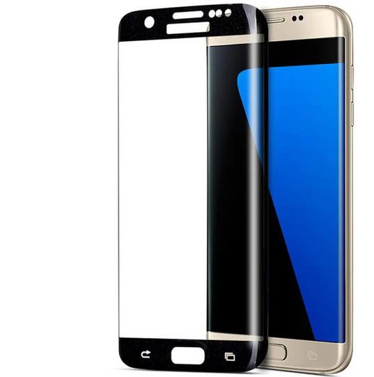 S7 edge для samsung Galaxy S6 Edge чехол s7 S8 закаленное стекло для samsung S 7 S 6 Edge S 8 Защита экрана 3D полное покрытие пленка - Цвет: Black