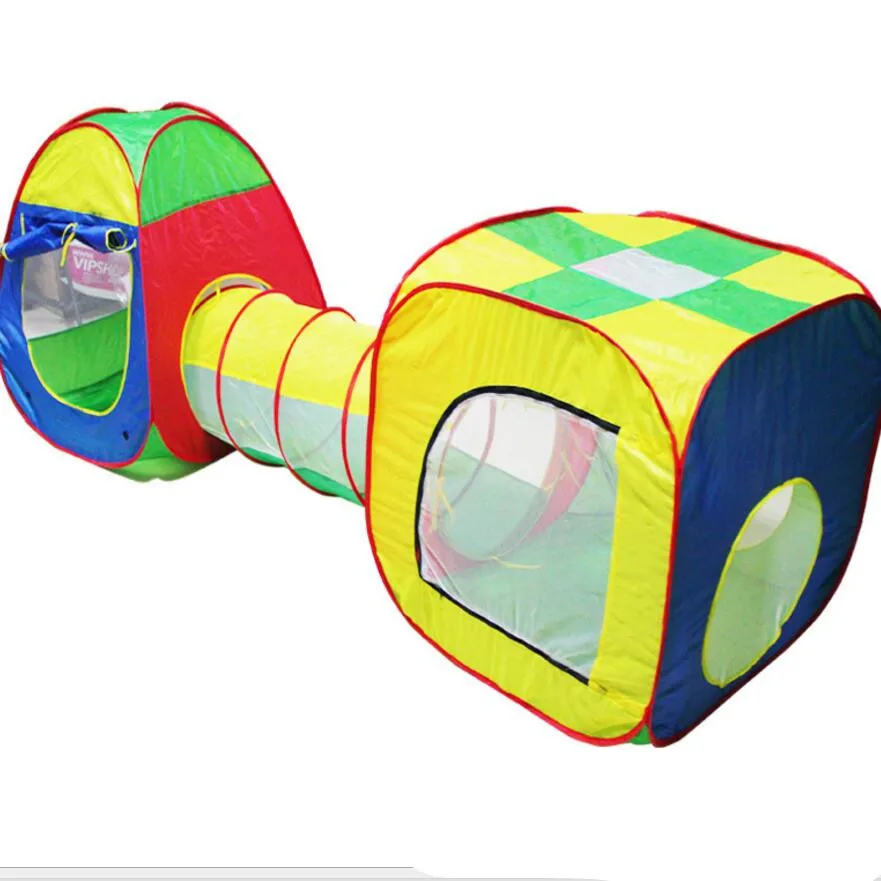 

3pcs/set Children's play house tent large house crawl tube tunnel tent with tunnel Indoor Outdoor Game Room Tent