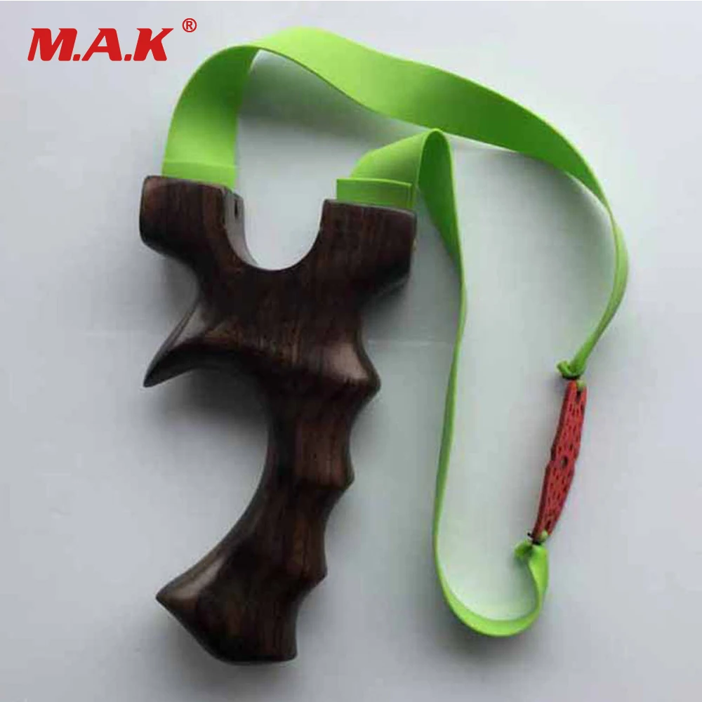 1pc Hot Sell Wood Slingshot High 12.6cm with 3 Powerful Rubber Bands