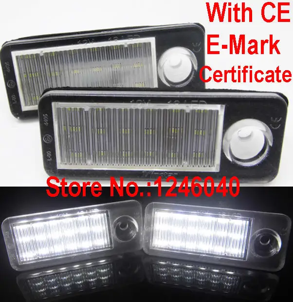 

2PCS Xenon white Canbus LED License plate light number plate lamp for Audi A6 C5 4B Avant/Wagon 1998-2005 RS6 Plus 2003-2005