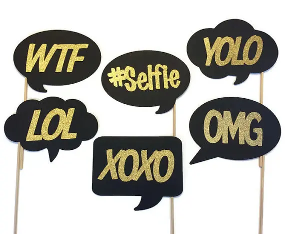 Fun and Funky Word Bubbles Birthday Photo Booth props for wedding ...