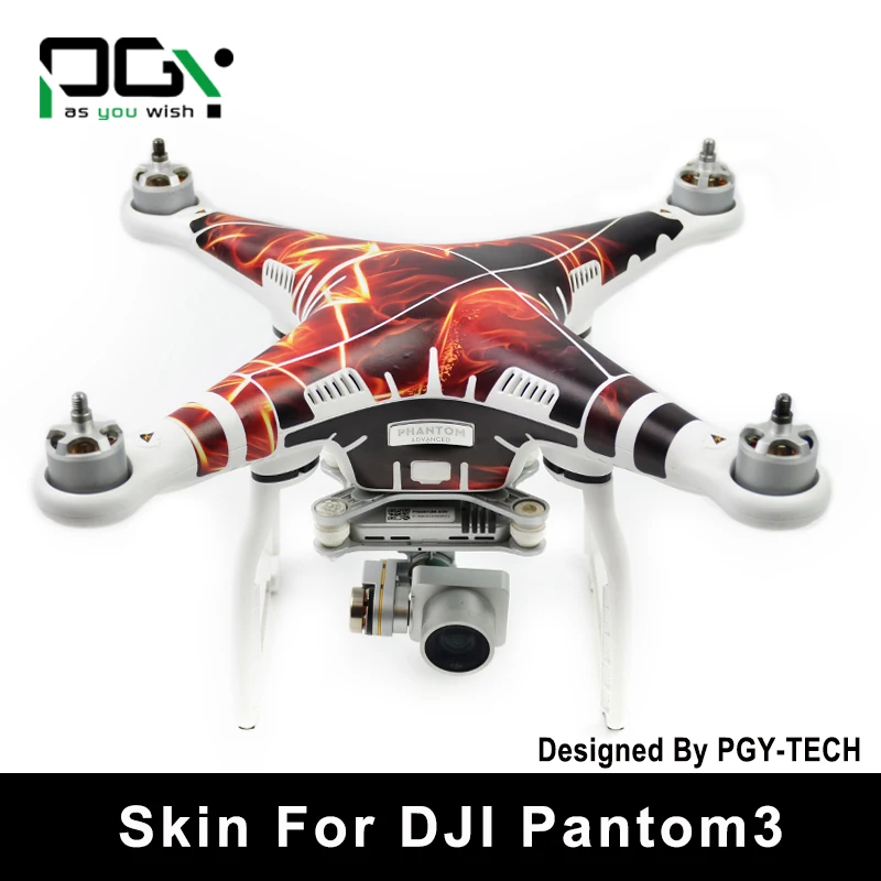  PGY PVC Skin For DJI Phantom 3 Waterproof 3M Sticker professional Drone parts C09 