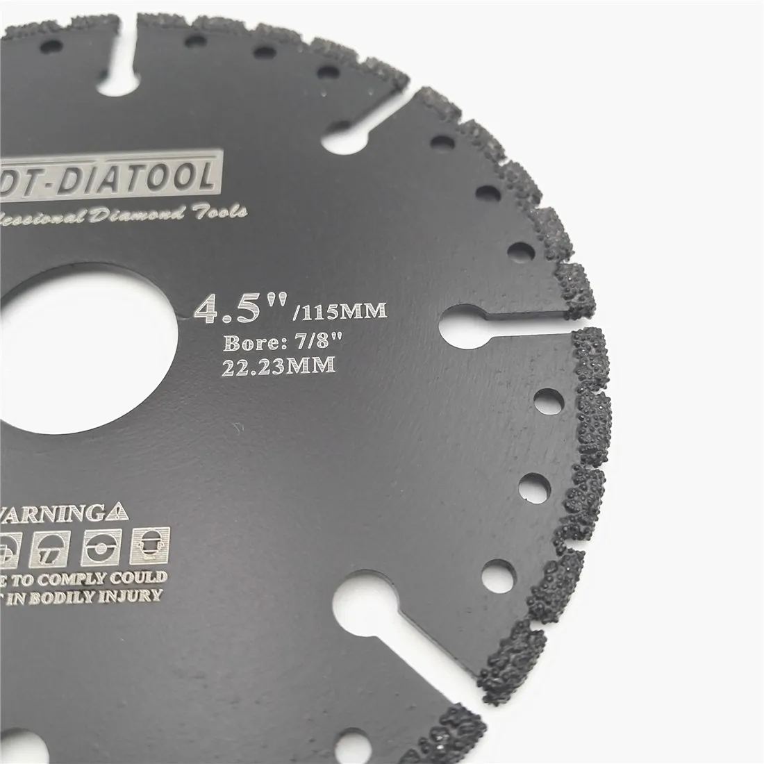 DT-DIATOOL 1pc Vacuum Brazed Diamond cutting disc for multi Purpose for Rebar aluminum hard granite rescue saw blade 4.5"-9"