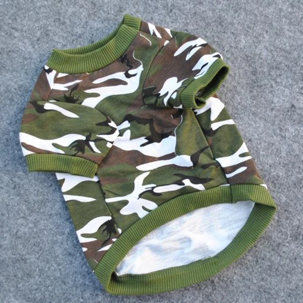 

Newest Pet Dog Cat Camo Clothing Hoody Apparel Puppy Doggy Camouflage T-shirt XS-L