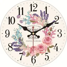 WONZOM винтажные настенные часы Элегантная Роза дизайн Relogio де Parede большие бесшумные часы для гостиной Потертый Шик Кухня Saat Home