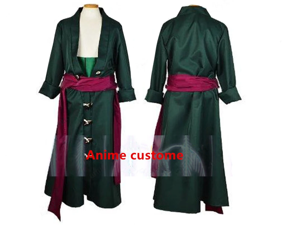

Anime One Piece Roronoa Zoro Cosplay Costumes Halloween Costume for Men Uniform Any Size for Party