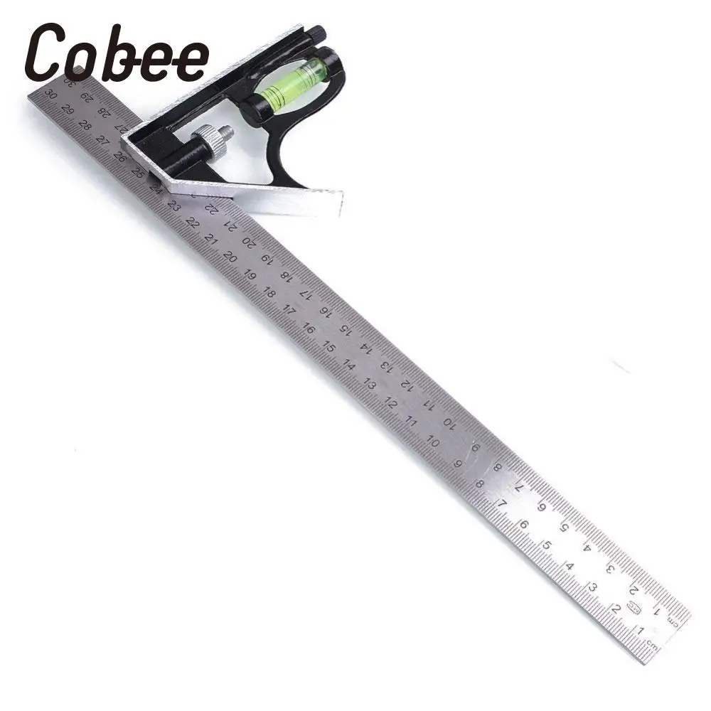 

Cobee New Creative Right Angle Adjustable Steel Ruler Degree Multiple Combination Square Measuring Ruler Home School Supplies