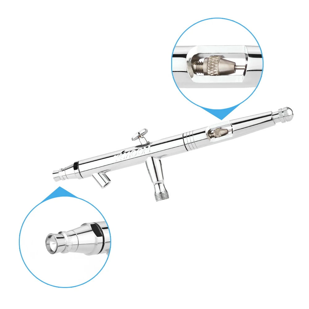 Распылитель двойного действия набор сифон подача Аэрограф для художественного ремесла окрашивание авто краска хобби воздушная Кисть для ногтей 0,5 мм 22cc