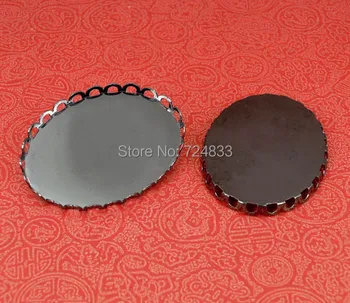

Gunmetal Black tone Blank Pendant Oval Lace Bezel Bases Settings Findings Connectors Cabochon tray for Floating Charms Lockets