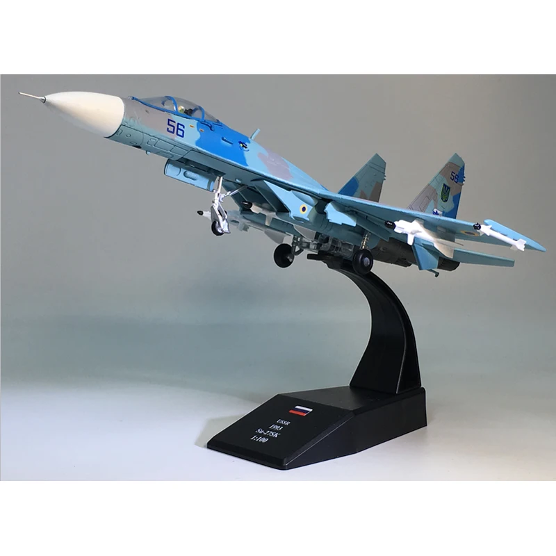 1:100 украинских ВВС SU 27 Фланкер Su 27S сплав тяжелый истребитель Модель литья под