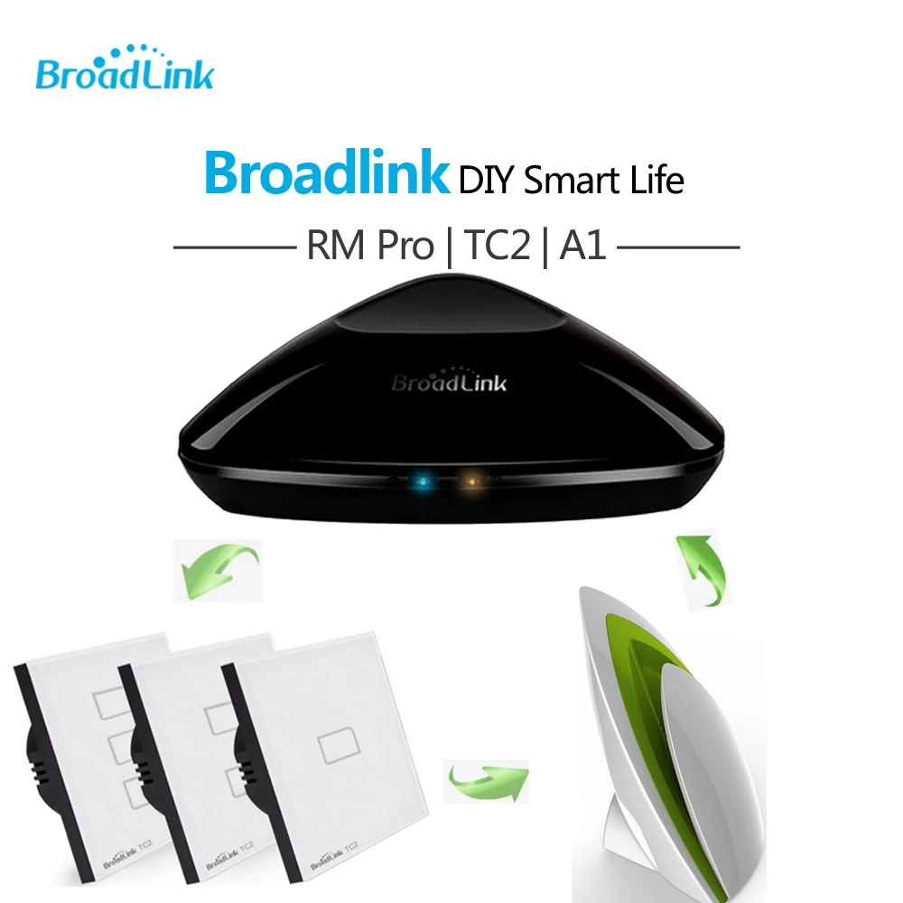 Broadlink TC2 умный переключатель Крышка пластина+ RM3 Pro RM Mini 3 Black Bean+ A1 Датчик качества воздуха E-air детектор умный дом автомат