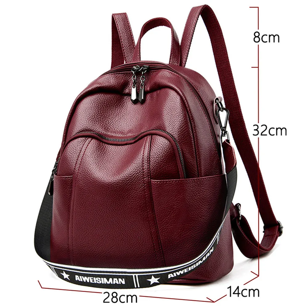 Simple Backpack Female Waterproof Backpacks for Women Large Capacity School Bags for Girls Brand leather Travel Bag Sac a Dos