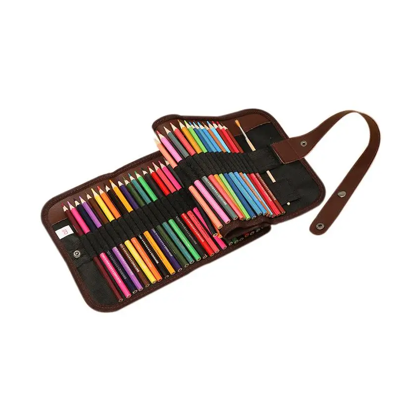 

36 Colors Refills Roll-Up Canvas Bag Cute Pencil Students' Painting Set Stationery Students Children Gifts Create Freely