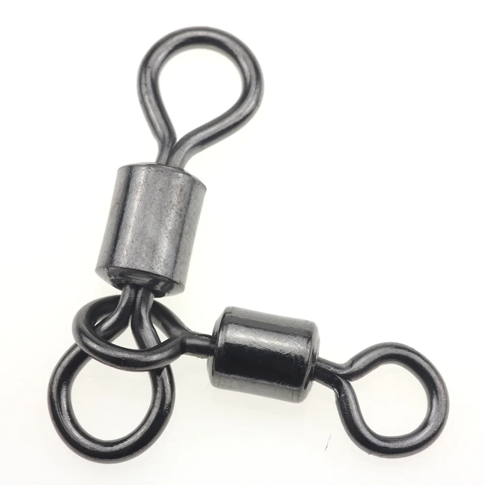 

Rompin 10pcs/lot rolling triangle joint rolling swivel 3 way sea boat Fishing Connector snap Stainless Steel Terminal Tackle