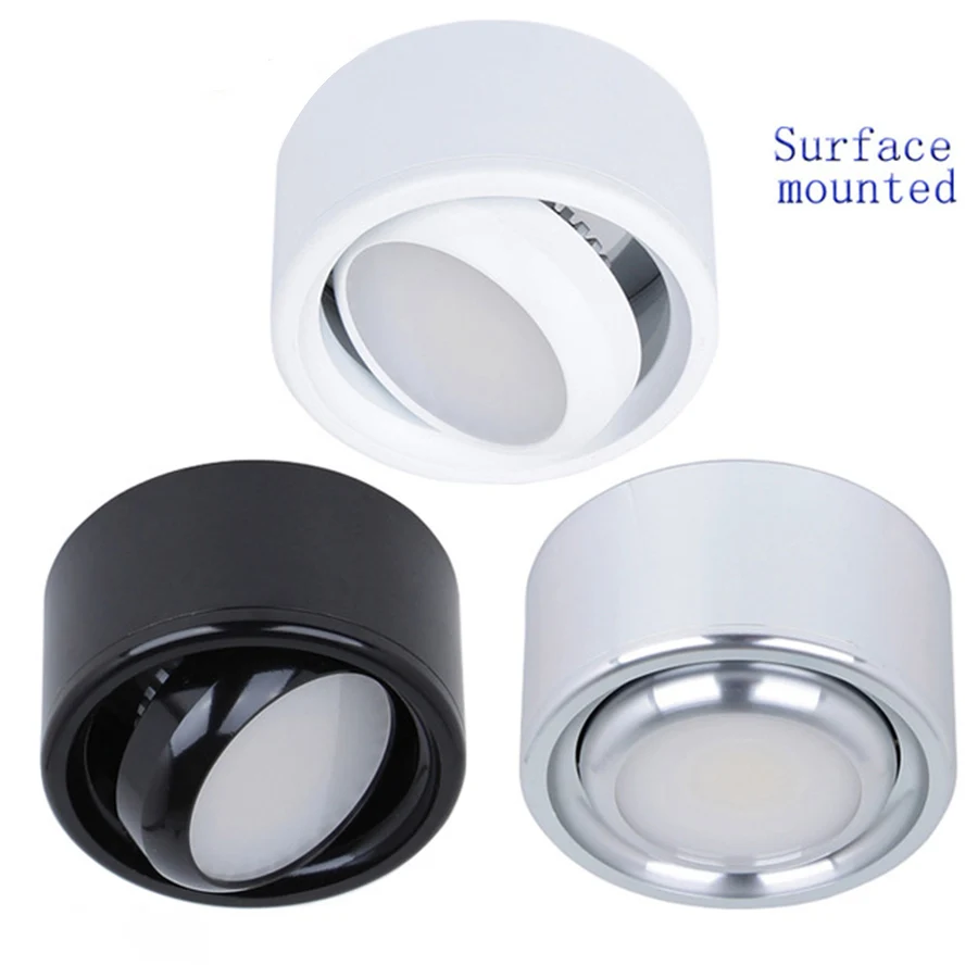 

New Arrival Surface Mounted LED Downlight 3W 5W COB Black White Silver Downlight AC110V/220V Lighting Fixtures Free Shipping