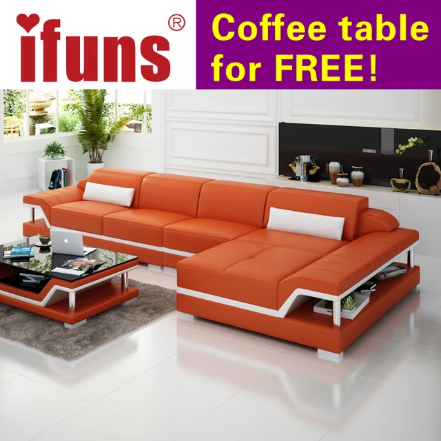 Ifuns Chaise Sofa Set Living Home Furniture Modern Design Genuine Ifuns Chaise Sofa Set Living Home Furniture Modern Design Genuine Leather Sectional L Shape Corner