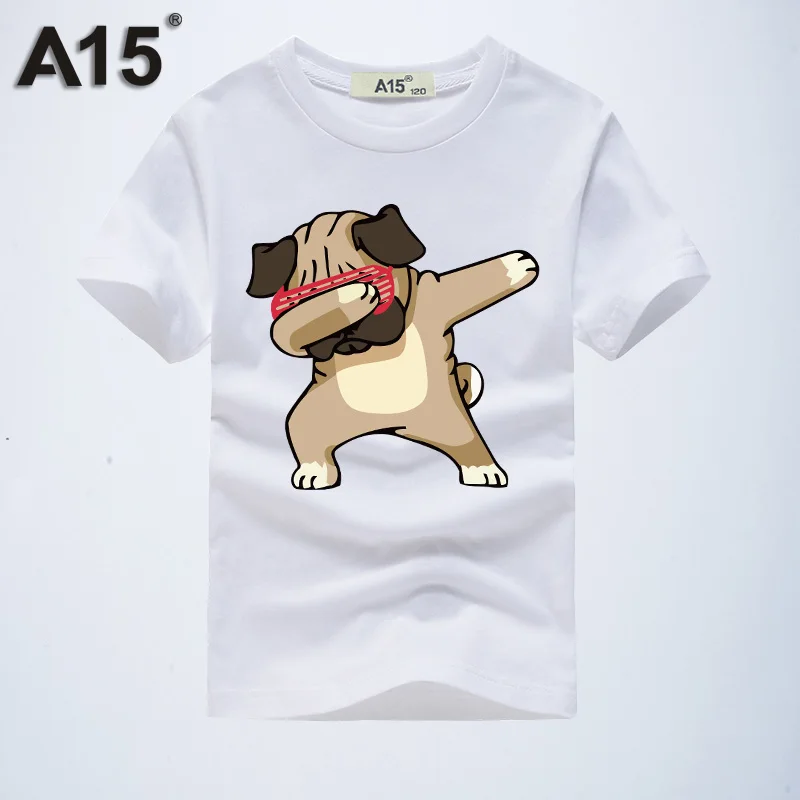 T0164White A15 3D футболка классная Футболки для девочек и мальчиков летние топы для детские футболки дети короткий рукав Для мальчиков ясельного возраста одежда 6 8 10 для детей 12 лет - Цвет: T0164White