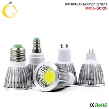

GU10 Super Bright LED Bulb Light Dimmable MR16 Led Ceiling light Warm/White 85-265V 9W 12W 15W GU5.3 COB LED lamp E27 E14 led