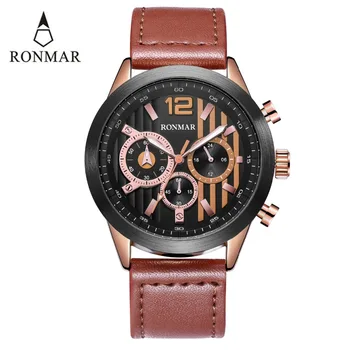 

Men's Luxury Sport 30 Meters Water Resistant Watch Genuine Leather Quartz Luminous Wrist Watches for Men