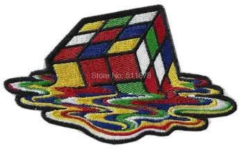 

4.1" RUBIKS CUBE MELTING Movie TV Series Cosplay Costume Embroidered Emblem iron on patch badge applique