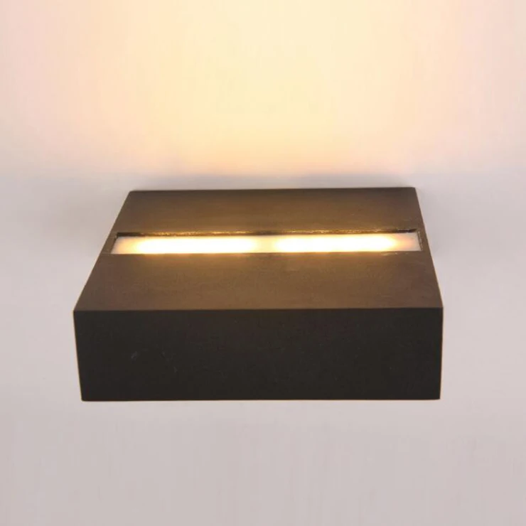 

6W LED Wall Sconces Light Fixture Outdoor Lamp Glass Waterproof IP54 Square Gate
