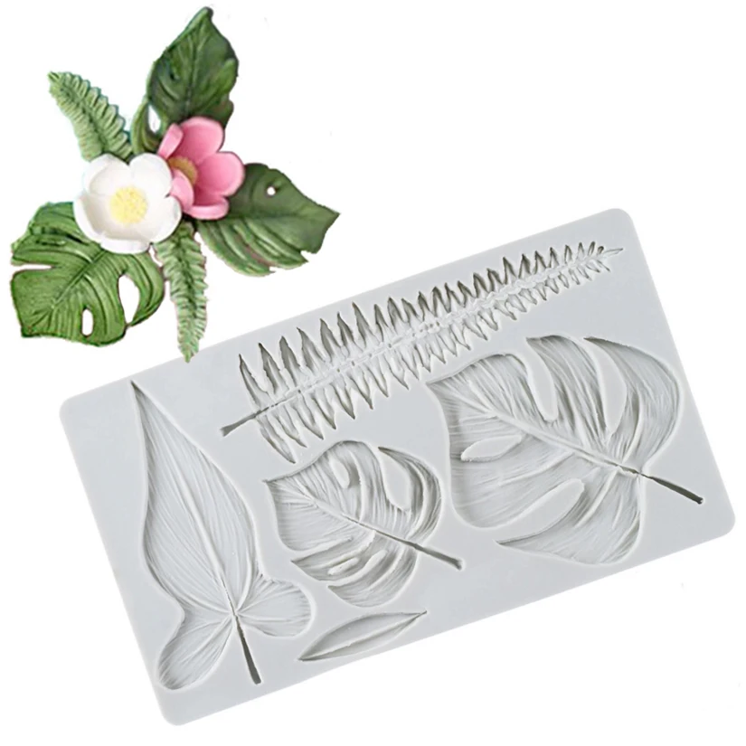 

Силиконовая форма в виде листьев Monstera delici