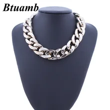 Btuamb панк витой нагрудник бар цепи ожерелья для женщин простой стиль 3 цвета массивные Ожерелья Подвески Femme аксессуары Bijoux
