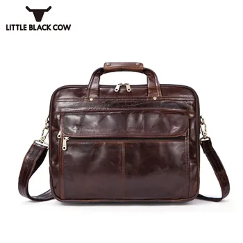 

Tote Bags For Men Single OL Genuine Leather Shoulder Bag Man Blue Brown Soft Vintage Luxury Handbags Male Bag Sacoche Homme