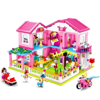

0721 City Girl Friends Big Garden Villa Model Building Blocks Brick Compatible My Style Technic Playmobil Toys For Children